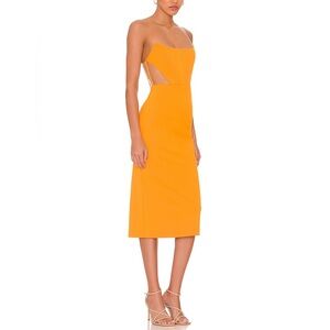 Orange Leighton Midi Dress